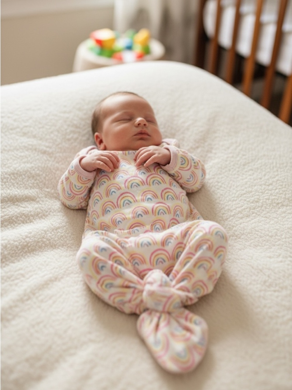 Little Sleepies Pink Rainbow Print Sleep Sack